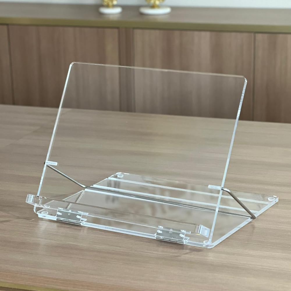 Lucite Acrylic Shtender - Adjustable Book Stand for Comfortable Hands-Free Reading, Studying or Praying