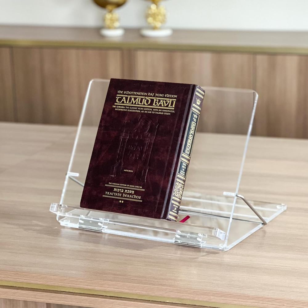 Lucite Acrylic Shtender - Adjustable Book Stand for Comfortable Hands-Free Reading, Studying or Praying