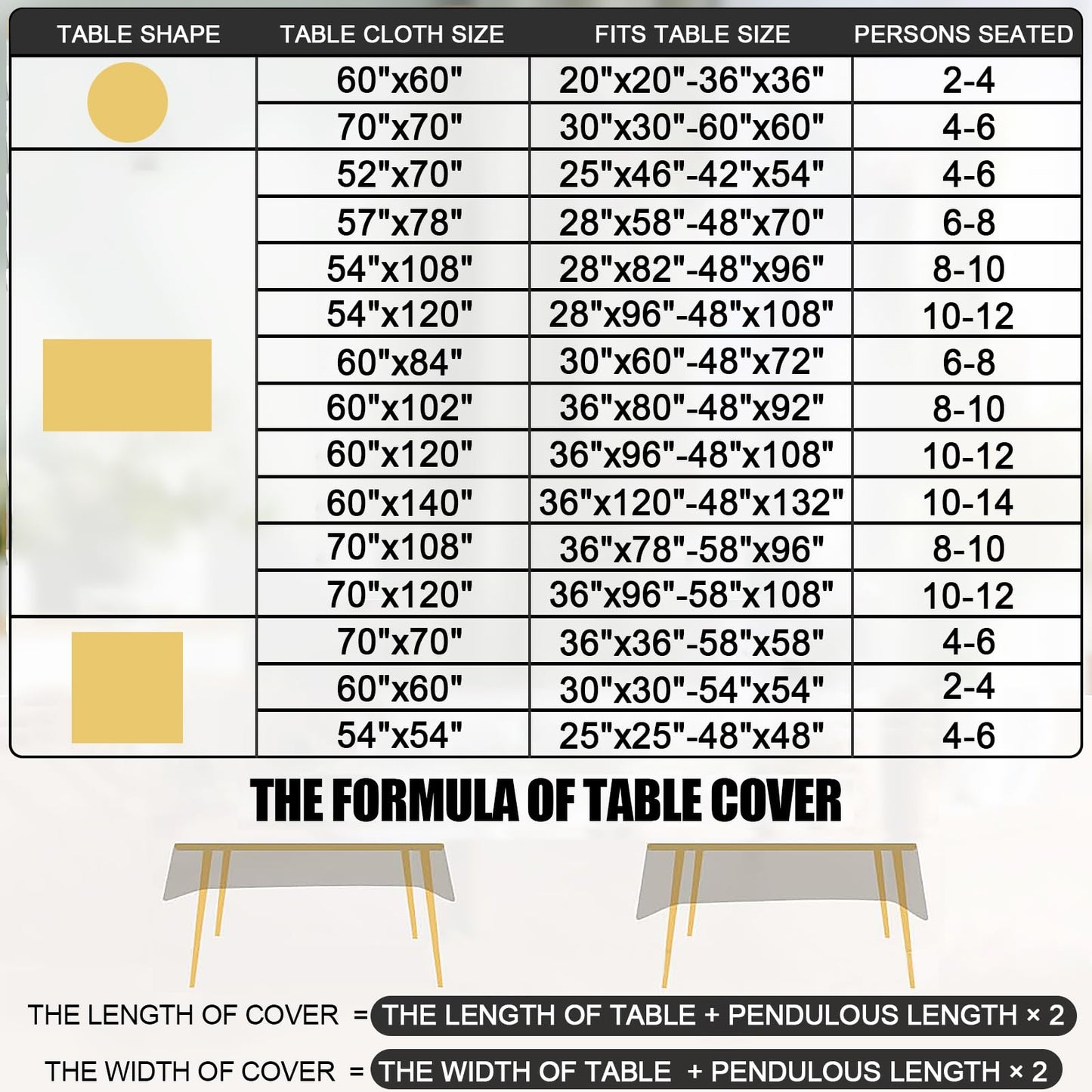 Smiry Rectangle Table Cloth, Waterproof Heavy Duty Vinyl Tablecloths, Wipeable Washable Table Cover for Kitchen and Dining Room (Beige, 60" X 84")
