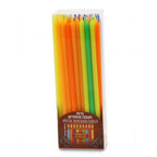 Shalhevet Light Special Neon Bright 44 Dripless Candles Multi Use, Birthday, Chanukah (Tall)