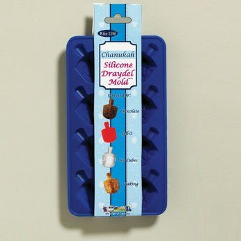 Rite Lite Hanukkah Silicone Dreidel Mold for Ice, Chocolate, Jello Chanukah Gifts, Dreidel Ice Cube Set, Hostess Kitchen Accessories, Jewish Holiday Party Favors Perfect for Kids!