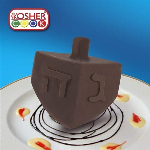 The Kosher Cook Dreidel Shaped Silicone Molds for Baking, Freezing, Candy, Ice Cubes, Chocolate and More, Oven and Freezer Safe, Small Silicone Molds for Chanukah