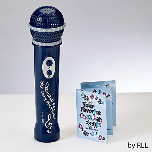 Hannukah Sing-Along Microphone - Fun Interactive Toy for Kids Ages 3+ - Includes Favorite Hanukkah Chanukah & Lyrics Booklet - Perfect for Holiday Celebrations and Jewish Family Gatherings