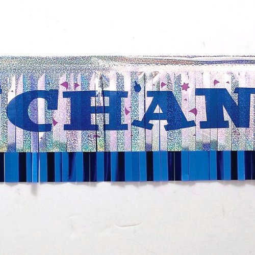 Happy Chanukah Hologram Banner - With Fringes, 5 Feet Long