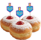 Izzy 'n' Dizzy Hanukkah Dreidel Cake Toppers and Paper Goods (Pack of 20)