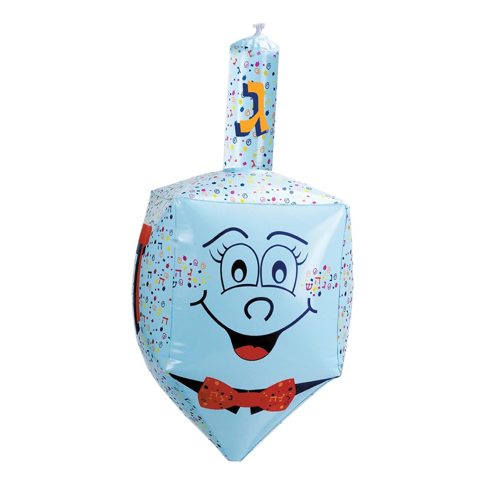 Rite Lite Inflatable Chanukah Dreidel Decoration - Hanukkah Gifts, Blow Up Outdoor Indoor Yard Décor Goodie Bag Rewards Jewish Holiday Party Favors Toys For Kids 24"H