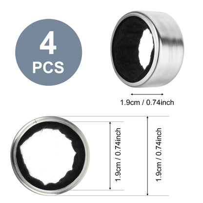 4PCS Wine Drip Ring, Wine Drip Collars Stainless Steel Wine Collar Drip Ring Simple Wine Bottle Drip Collar with Velvet Felts Clever Dripper Guard Holder Tools Bar Kitchen Gadgets Wine Accessories