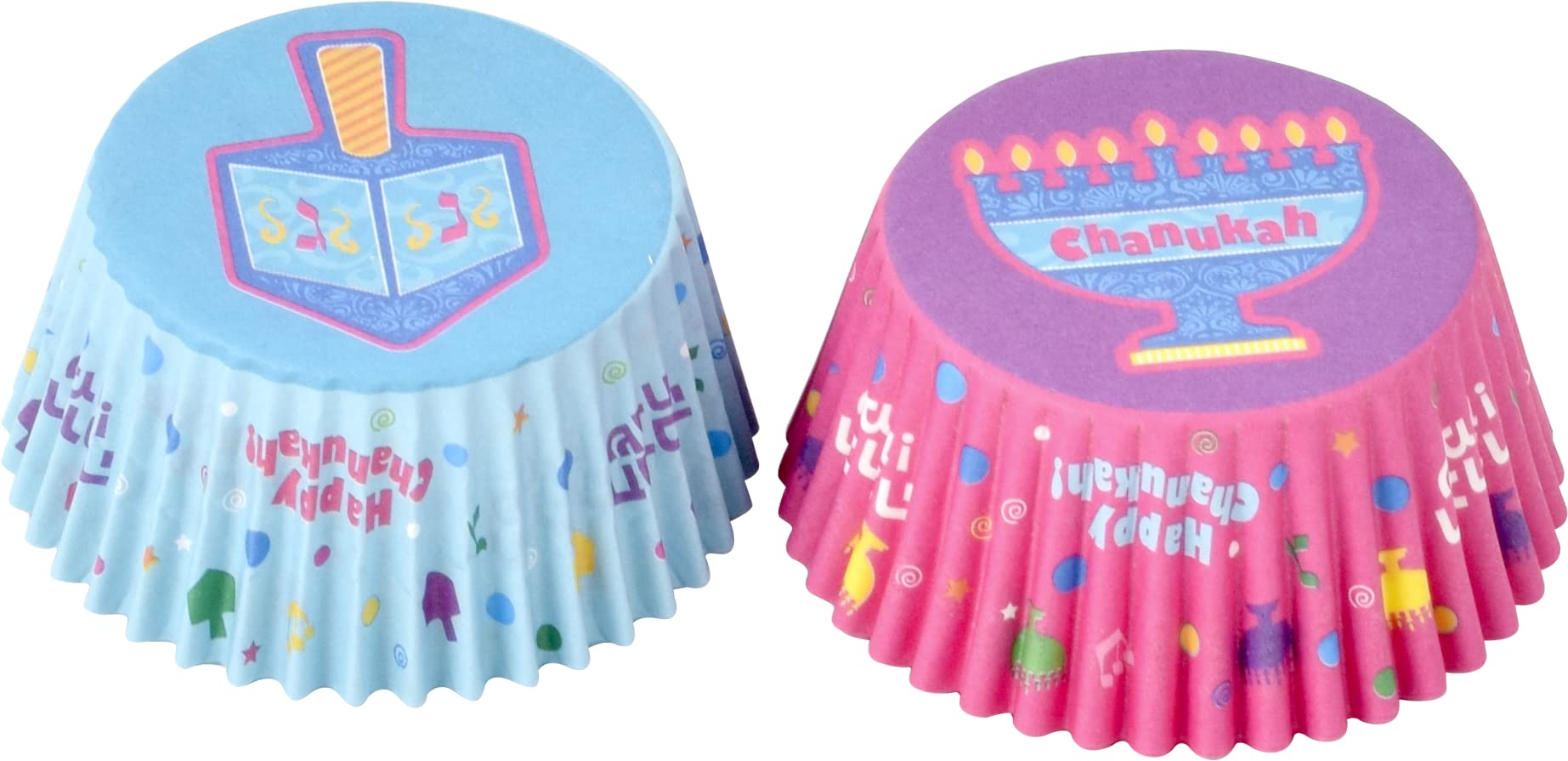 Izzy 'n' Dizzy Hanukkah Cupcake Liners, Chanukah Themed Party Supplies (Pack of 50)