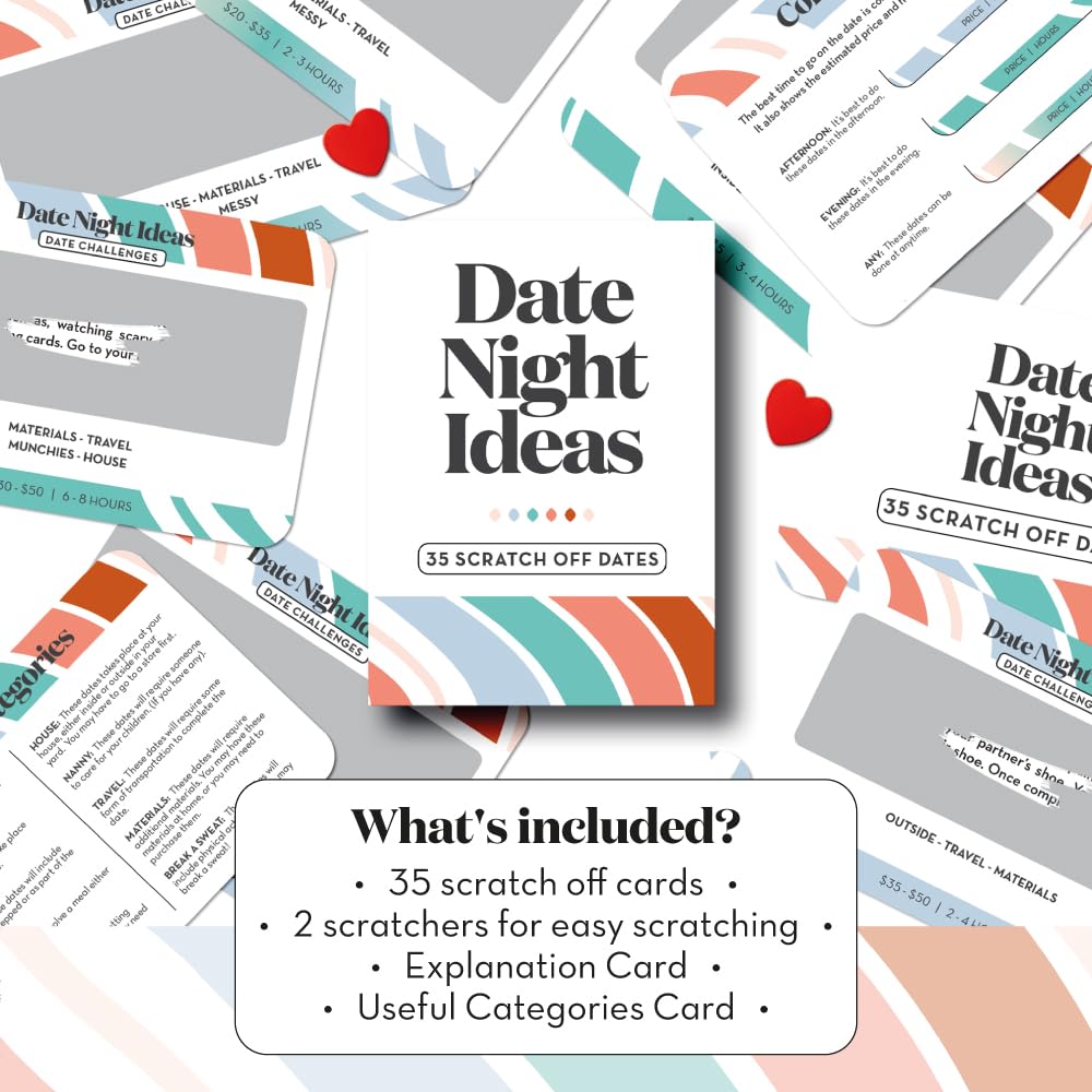 Romantic & Fun Scratch Off Date Night Ideas Card Game