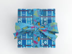 Izzy 'n' Dizzy Hanukkah Gift Wrap Ribbon - Blue Nylon Wrapping Paper Ribbon - 25mm x 3mm