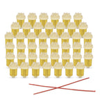 Vehaer Chabad Chanukah Oil 36 Prefilled Cups + 8 Beeswax Shamashim, Hanukkah, Chanukah Olive Oil, Ready to Use, Fits Most Menorah (Chabad 36 + 8), 2.5 Hour Burn