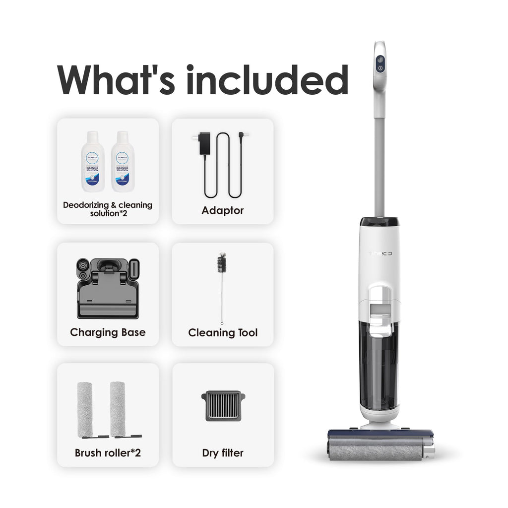 Tineco iFLOOR 5 Breeze Complete Wet Dry Vacuum Cordless Floor Washer, One-Step Cleaning for Hard Floors, Edge Clean, Auto Self-Cleaning, Lightweight & Cordless Design