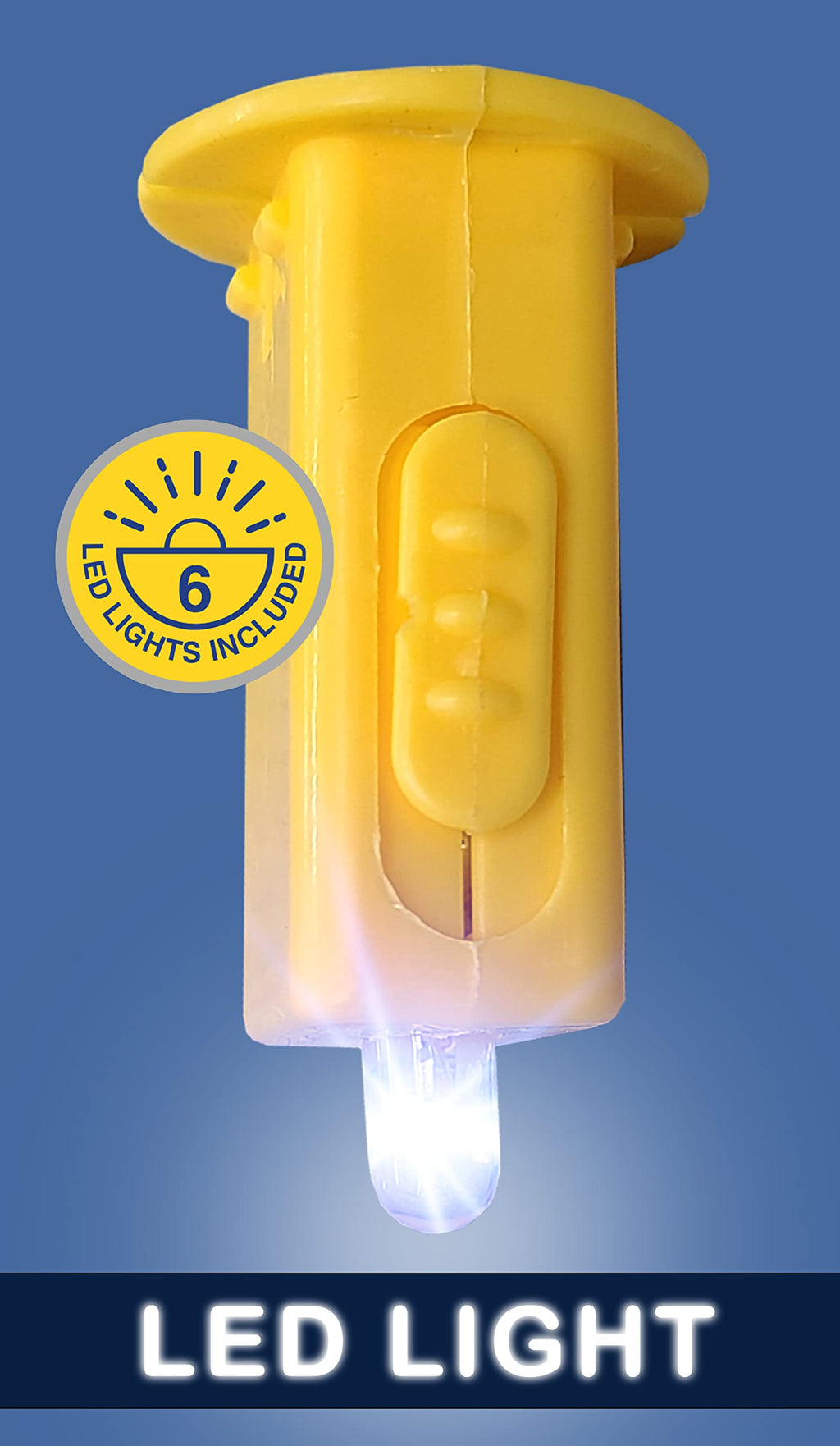 Izzy 'n' Dizzy Happy Hanukkah LED Hanging Lanterns Set - 6 Blue Paper Lanterns with LED Lights - Chanukah Decor