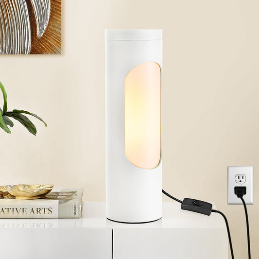 LEDIARY Kosher Lamp for Shabbos, White Table Lamps and Nightlight for Living Room Bedroom，T10 Bulb Included (4W Eqv 40W, 400LM, 3000K)