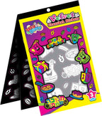 Izzy 'n' Dizzy Velvet Hanukkah Stickers, Black and White, 12 Sheets (Pack of 4), Chanukah Designs, Color and Peel, Fun Learning Activity