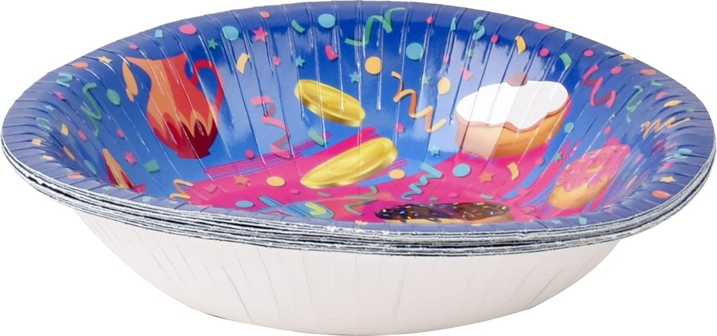 Izzy 'n' Dizzy Hanukkah Plates - Hanukkah Paper Goods - Serves 10 (Bowls)
