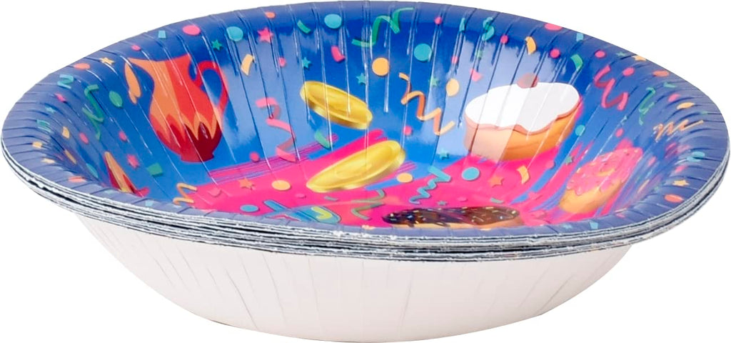 Izzy 'n' Dizzy Hanukkah Plates - Hanukkah Paper Goods - Serves 10 (Bowls)