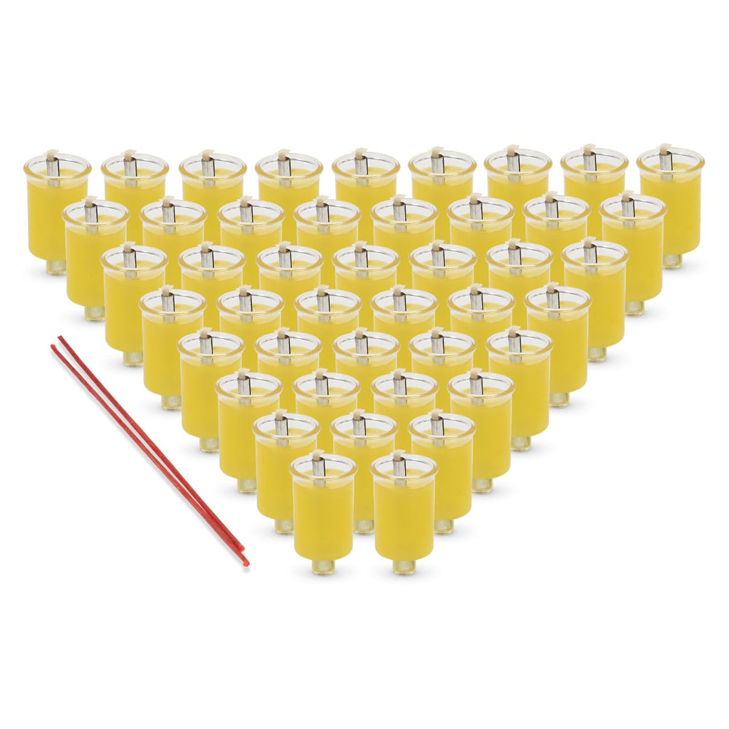 Vehaer 44 Gelled Prefilled Cups, Hanukkah, 2.5 Hour Burn, Chanukah Olive Oil, Ready to Use, Fits Most Menorah (Gelled Medium)