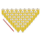 Vehaer 44 Gelled Prefilled Cups, Hanukkah, 2.5 Hour Burn, Chanukah Olive Oil, Ready to Use, Fits Most Menorah (Gelled Medium)