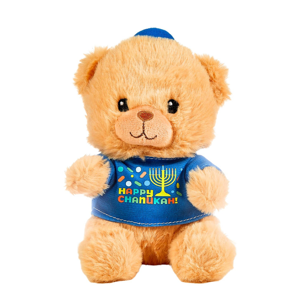 Rite Lite Hanukkah Teddy Bear - Chanukah Plush Toy, Perfect Chanukah Gift for Kids, Jewish Holiday Party Favors Decorations Goodie Bag Festival of Lights