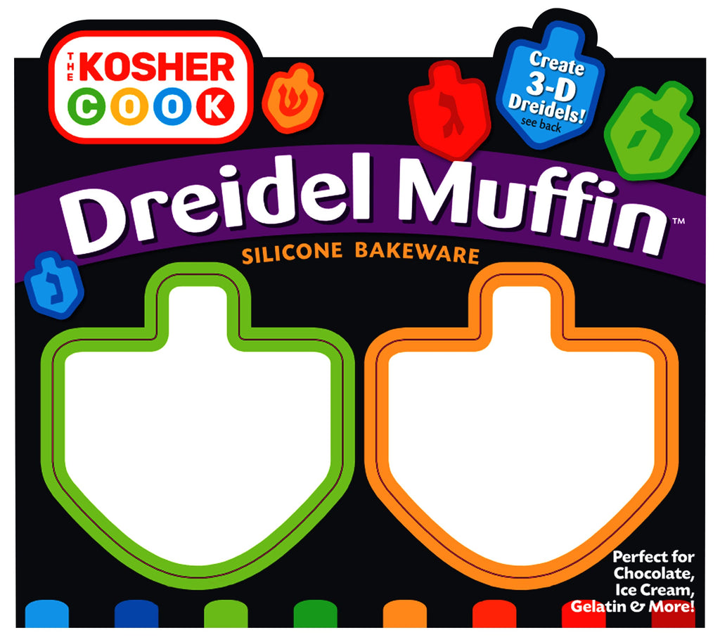 The Kosher Cook Dreidel Shaped Silicone Molds for Baking, Freezing, Candy, Ice Cubes, Chocolate and More, Oven and Freezer Safe, Small Silicone Molds for Chanukah