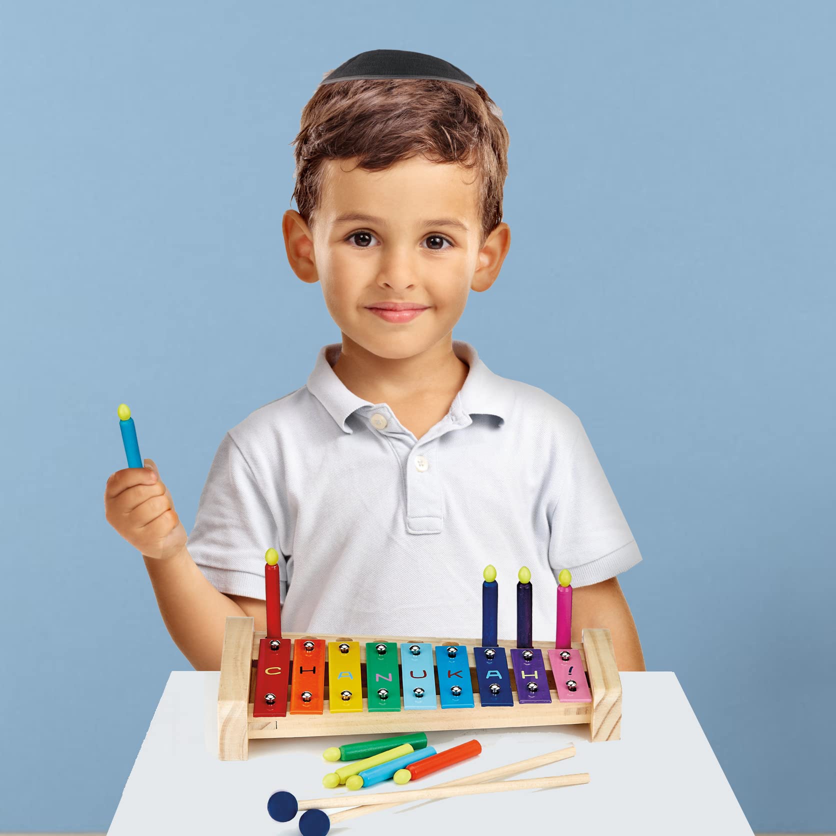 Rite Lite My First Xylophone Wood Chanukah Menorah Toys & Games, 11.00 in Hannukah Menorah