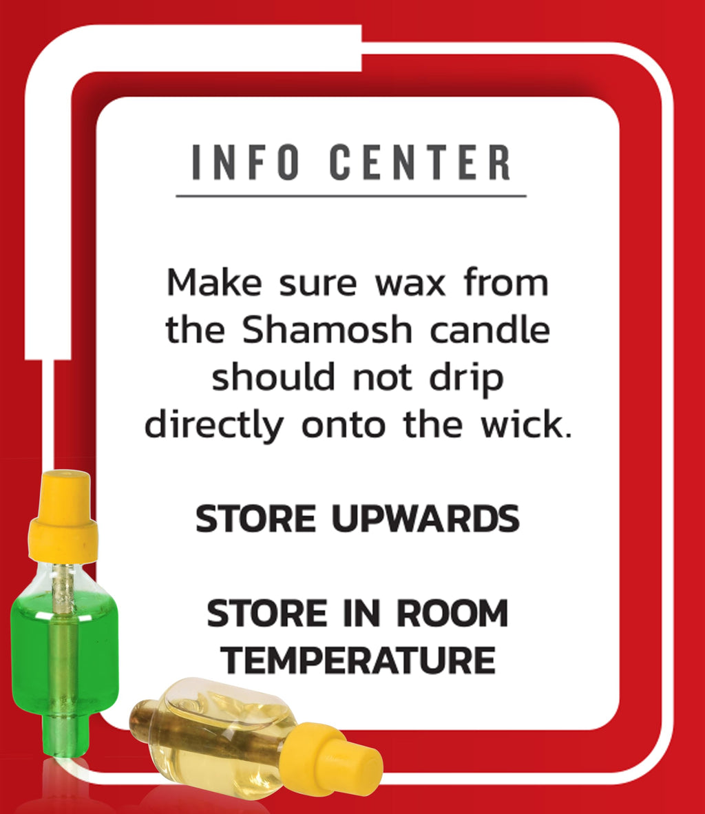 Ner Mitzvah Hanukkah Colored Ohr Lights, Pre-Filled Oil Candles - Small Size, 44 per pk. Burns Aprox. 1 1/2 Hrs