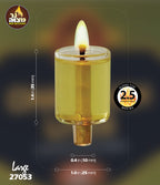 Ner Mitzvah Menorah Jelled Oil Cup Candles - Pre-Filled Hanukkah Chanukah Lights - Olive Oil with Cotton Wick in Glass Cup - Large Size, 44 per Pack, Burns Approx. 2.5 Hours