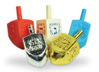 Ner Mitzvah Hanukkah Menorah Candles Dreidels, Chanukah Guide Complete Set - Metal, Standard Version