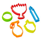 The Kosher Cook Hanukkah Plastic Chanukah Cookie Cutters, 5 Piece Set