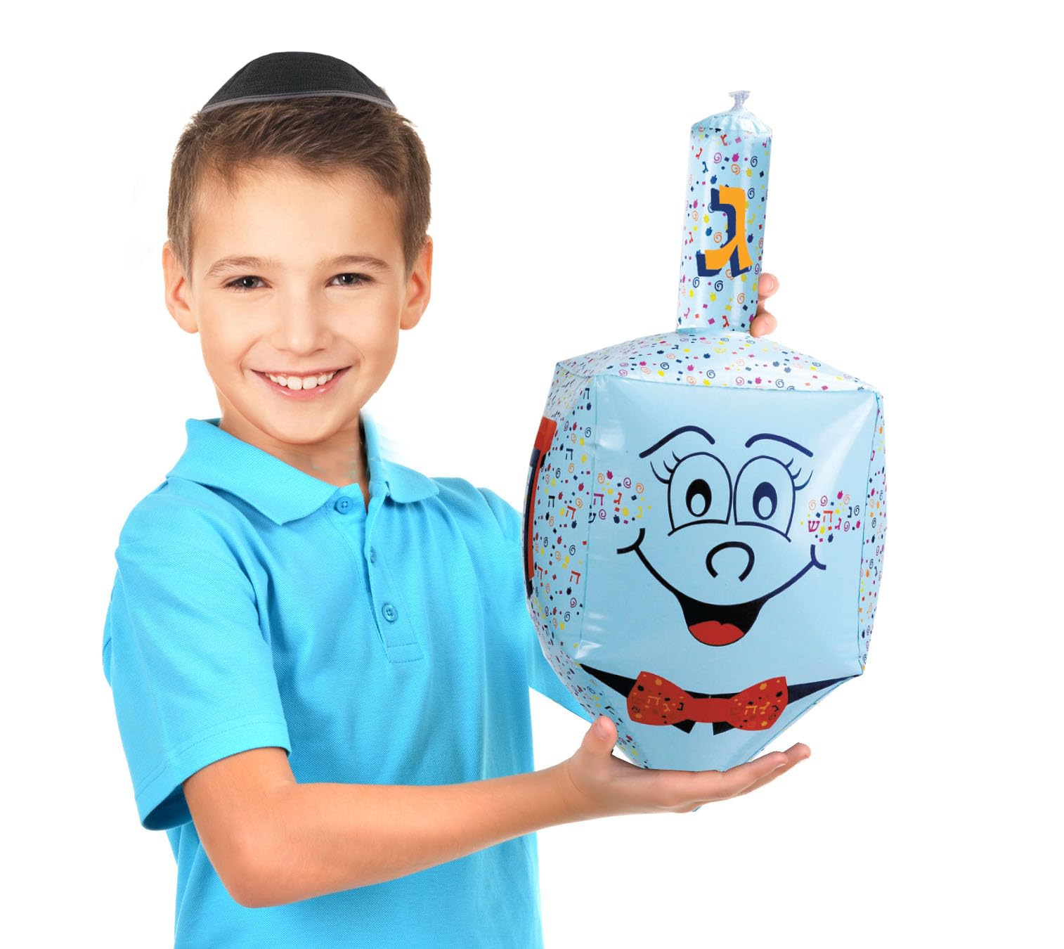 Rite Lite Inflatable Chanukah Dreidel Decoration - Hanukkah Gifts, Blow Up Outdoor Indoor Yard Décor Goodie Bag Rewards Jewish Holiday Party Favors Toys For Kids 24"H