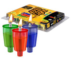 OHR CANDLES Pre - Filled Colored Menorah Oil Cup Candles, Hanukkah EZ Lights, 100% Olive Oil with Cotton Wick in Plastic Cup, Medium (Pack of 44) - Burns Approx, 1/2 Hrs