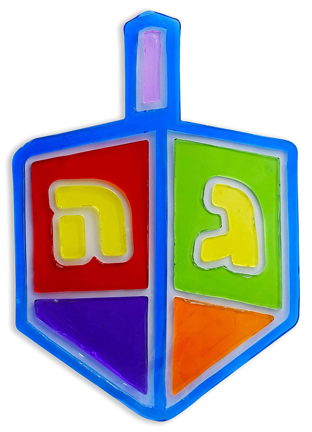 Dreidel Window Gel Cling - Self Sticking Chanukah Menorah and Dreidels - Hanukkah Party Decorations and Supplies by Izzy 'n' Dizzy