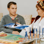 3D Pop-Up Hanukkah Card with Menorah and Star of David – Unique Festival of Lights Greeting Card for Jewish Holidays – Happy Hanukkah Wishes Card with Colorful Candles and Envelope