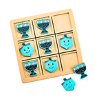 Rite Lite Hanukkah Tic Tac Toe Game - Jewish Board Game Wooden Display Chanukah Gifts for Kids Holiday Party Favors Judaism A Perfect Family-Friendly Party Game Fun & Educational Festival of Lights