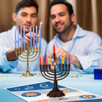 3D Pop-Up Hanukkah Card with Menorah and Star of David – Unique Festival of Lights Greeting Card for Jewish Holidays – Happy Hanukkah Wishes Card with Colorful Candles and Envelope