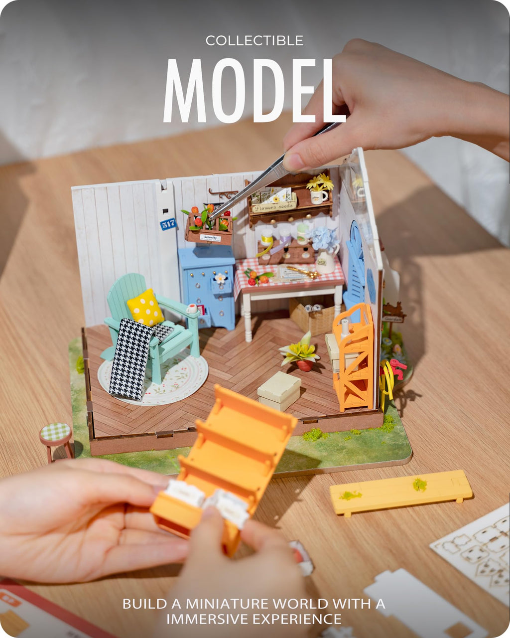 Wowood DIY Miniature House Kit Dreamy Garden House,