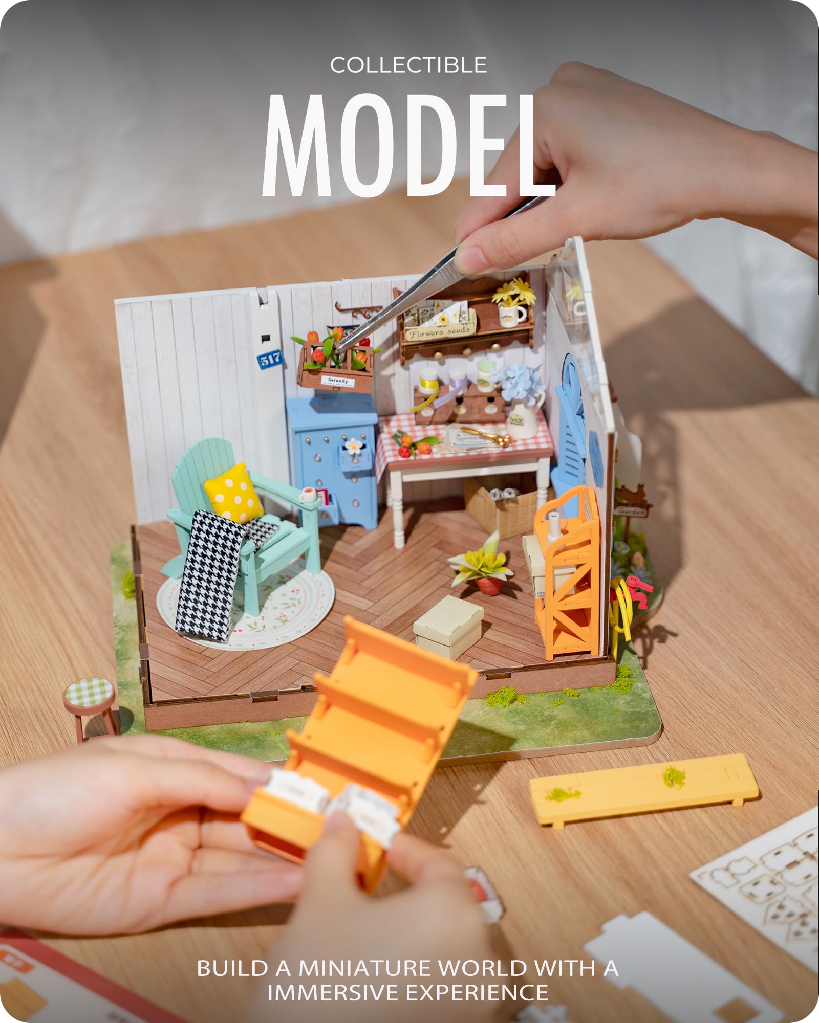 Wowood DIY Miniature House Kit Dreamy Garden House,