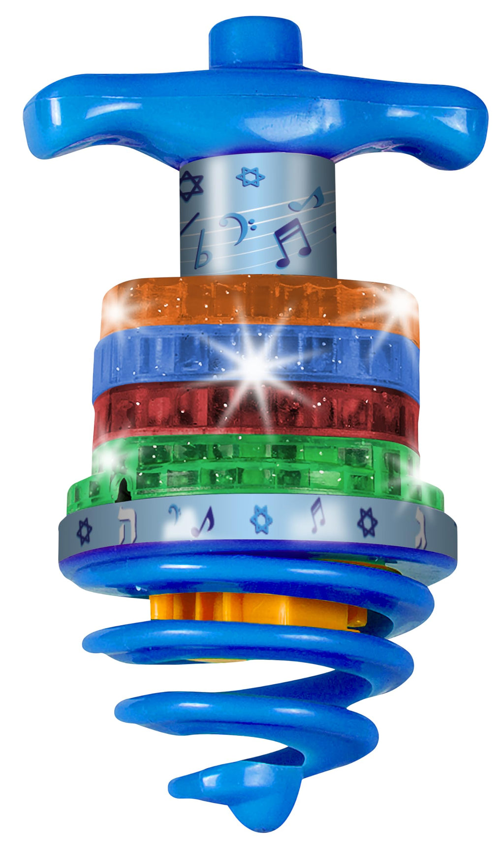 Bouncing Musical Chanukah Dreidel - Sings "Draidel" as it Bounces and Spins - Hanukah Toys, Games - Assorted Colors - by Izzy ‘n’ Dizzy