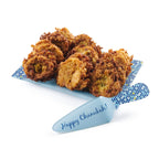 Rite Lite Chanukah Server Tray/Server Set Tree of Life Hannukah Menorah, 12.25'' Blue/White Hanukkah Serving Tray for Latkes, Doughnuts and Coins, Chanukah Party Supplies