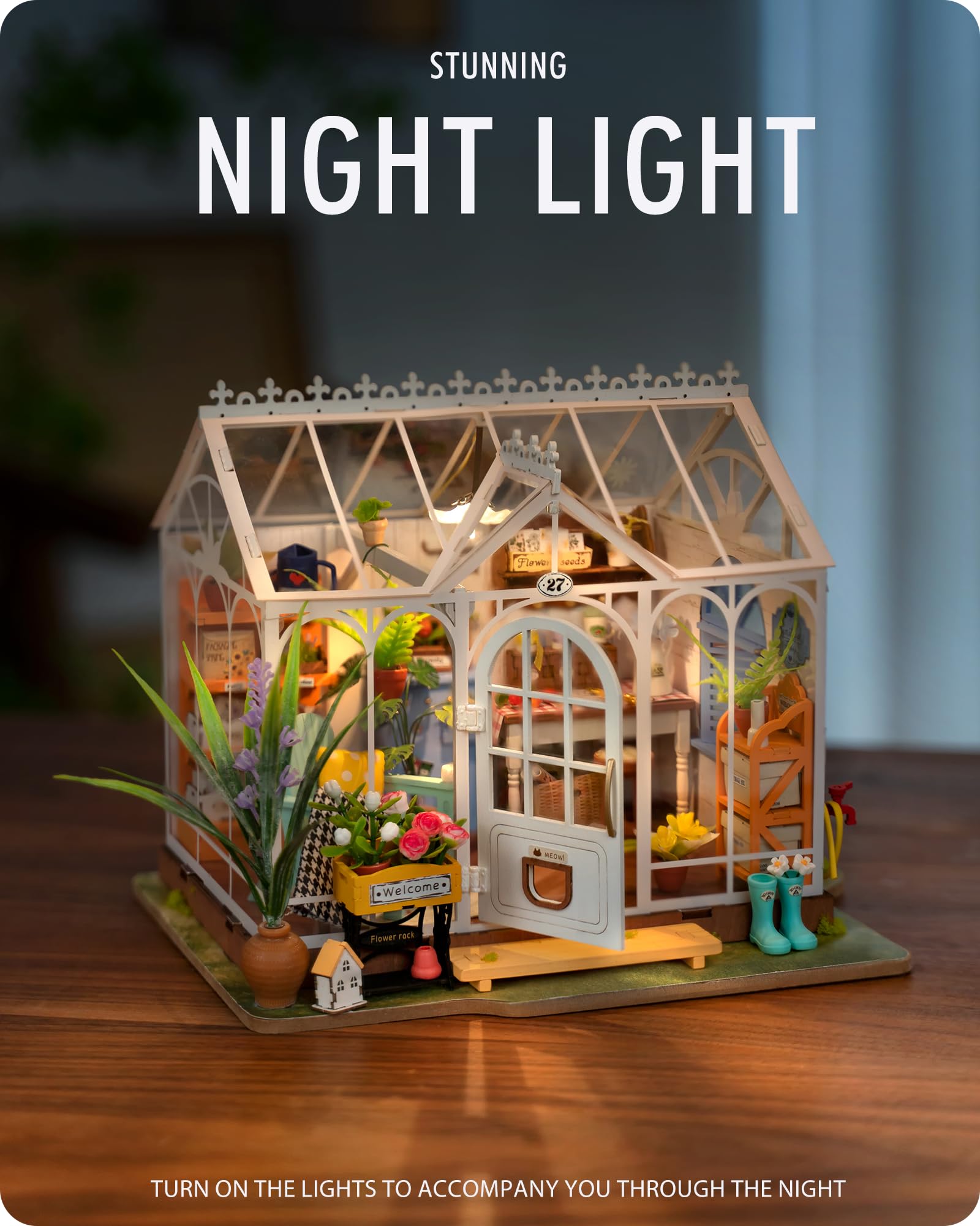 Wowood DIY Miniature House Kit Dreamy Garden House,