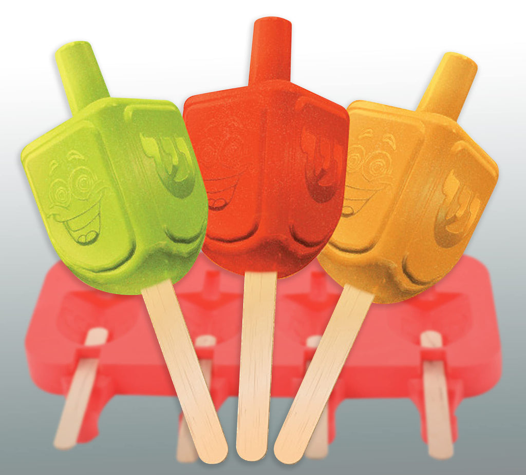 Dreidel Shaped Silicone Popsicle Molds for Freezing, Candy, Ice Cubes, Chocolate and More - Chanukah Dreidel Silicone Ice Mold - The Kosher Cook