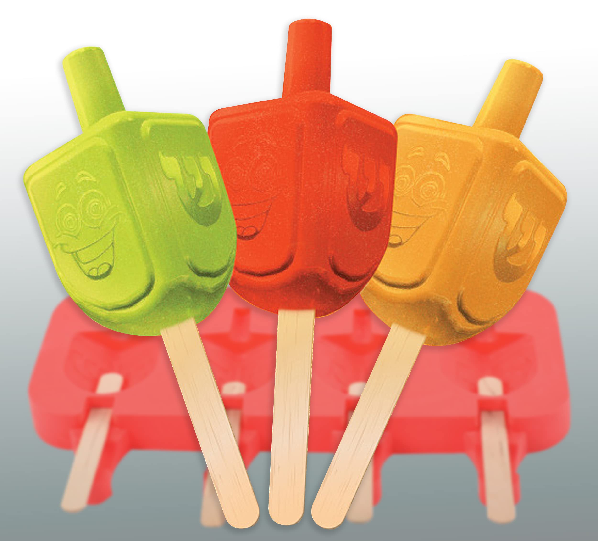 Dreidel Shaped Silicone Popsicle Molds for Freezing, Candy, Ice Cubes, Chocolate and More - Chanukah Dreidel Silicone Ice Mold - The Kosher Cook