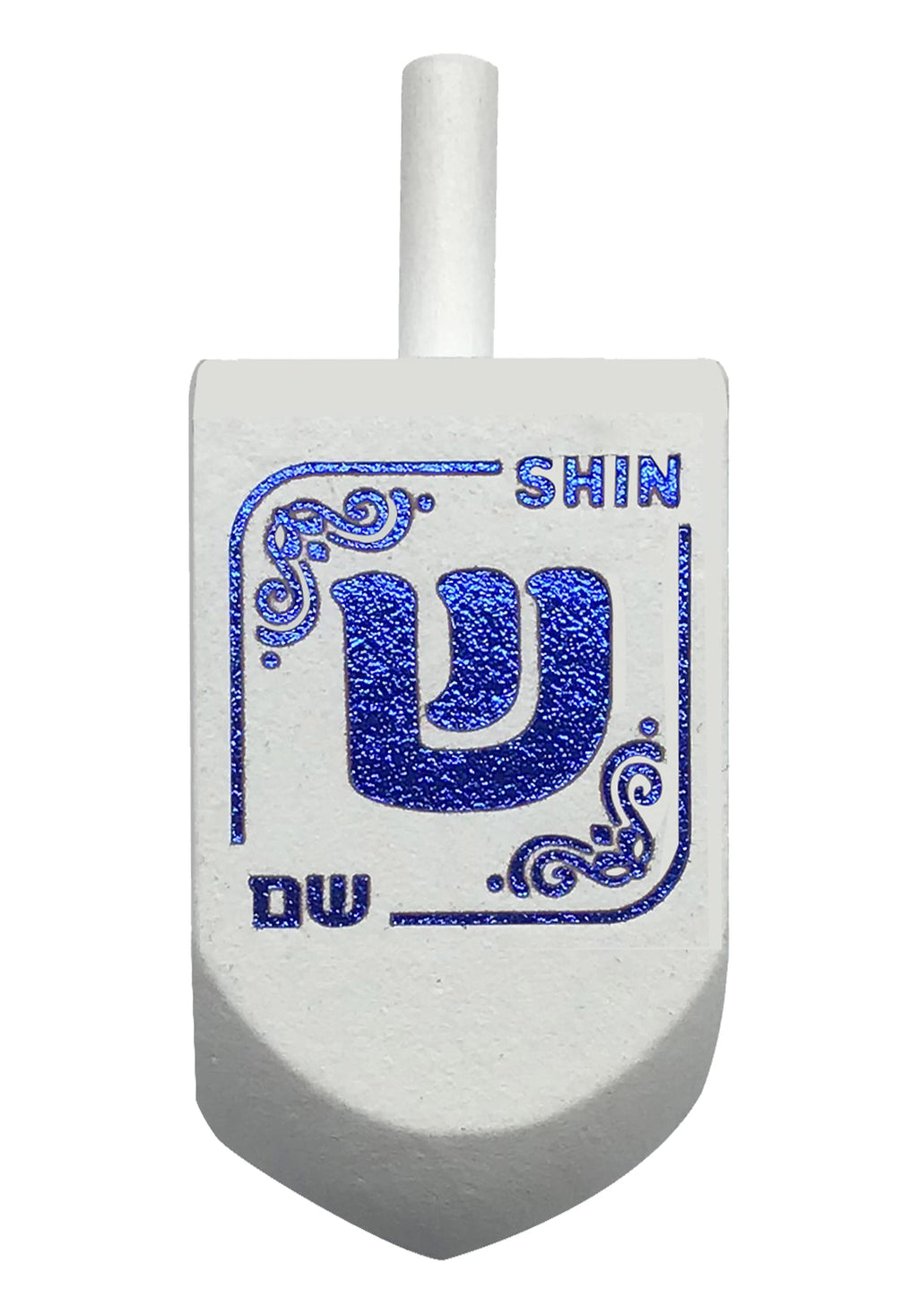 Izzy 'n' Dizzy Hanukkah Dreidels, Blue and White Wooden, Hand Painted, Game Instructions Included - Bulk (Pack of 30) - Medium