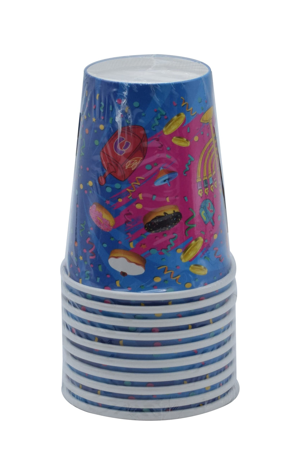 Izzy 'n' Dizzy Hanukkah Cups - Chanukah Paper Goods - 9 oz - 10 Pack