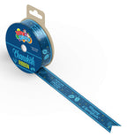 Izzy 'n' Dizzy Hanukkah Gift Wrap Ribbon - Blue Nylon Wrapping Paper Ribbon - 15mm x 3mm