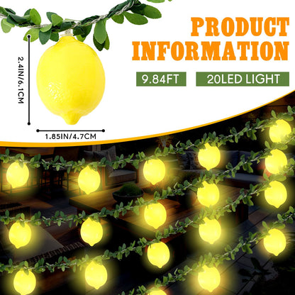 1 Pcs Sukkot 3D Etrog LED String Lights Battery Operated Light String 9.8ft 20leds Etrog Light Bulbs with Branches Leaves Fairy Lights Sukkot Decorations for Sukkah Garden Party Decorations