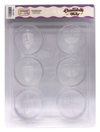 The Kosher Cook Hanukkah Chocolate Molds, 1.5 inch Round Chanukah Menorah & Dreidel and Menorah Shaped Plastic Molds