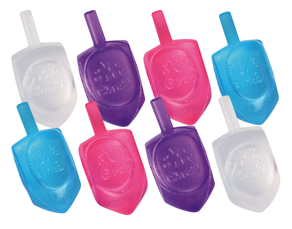 The Kosher Cook Dreidel Shaped Reusable Ice Cubes, Food Grade Freezer Safe Silicone Ice Cube, Hanukkah Ice Cubes Reusable (Pack of 8)