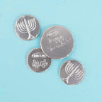 Rite Lite Chanukah Dark Chocolate Gelt Chocolate Large Coins - 24 Bags In a Display Box - .5 Ounces of Chocolate Extra Large Coins, 1 Extra Large and 3 Small Coins Pack of 24 Hanukkah (Non Dairy)